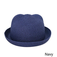 Load image into Gallery viewer, Fashion Ears Straw Hats Baby