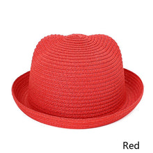 Load image into Gallery viewer, Fashion Ears Straw Hats Baby