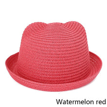 Load image into Gallery viewer, Fashion Ears Straw Hats Baby