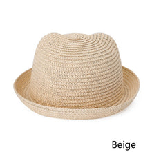 Load image into Gallery viewer, Fashion Ears Straw Hats Baby