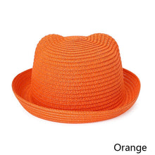 Load image into Gallery viewer, Fashion Ears Straw Hats Baby