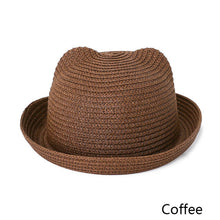Load image into Gallery viewer, Fashion Ears Straw Hats Baby