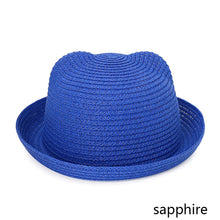 Load image into Gallery viewer, Fashion Ears Straw Hats Baby