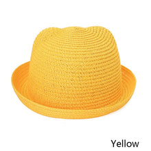 Load image into Gallery viewer, Fashion Ears Straw Hats Baby