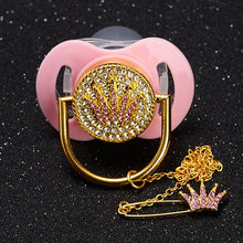 Load image into Gallery viewer, MIYOCAR bling bling pink crown rhinestone Baby Pacifier