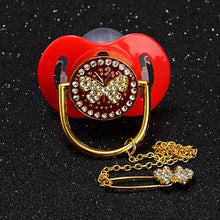 Load image into Gallery viewer, MIYOCAR bling bling pink crown rhinestone Baby Pacifier