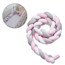 Load image into Gallery viewer, 1Pc 1M/2M/3M Baby Handmade Bed Bumper Nodic Knot DIY Newborn Baby Hand-woven Crib Bed Wrap Baby Knotted Pillow Twist Cushion